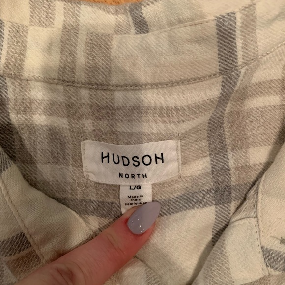 Beige/taupe button up flannel shirt 100% cotton - Picture 8 of 9